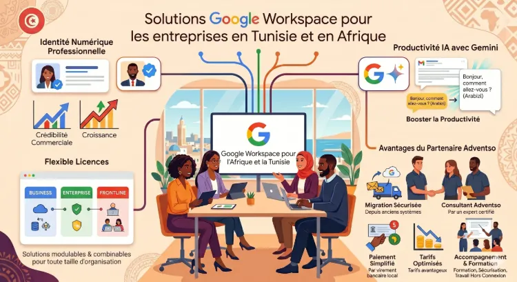 Google Workspace pour la Tunisie et l'Afrique par ADVENTSO